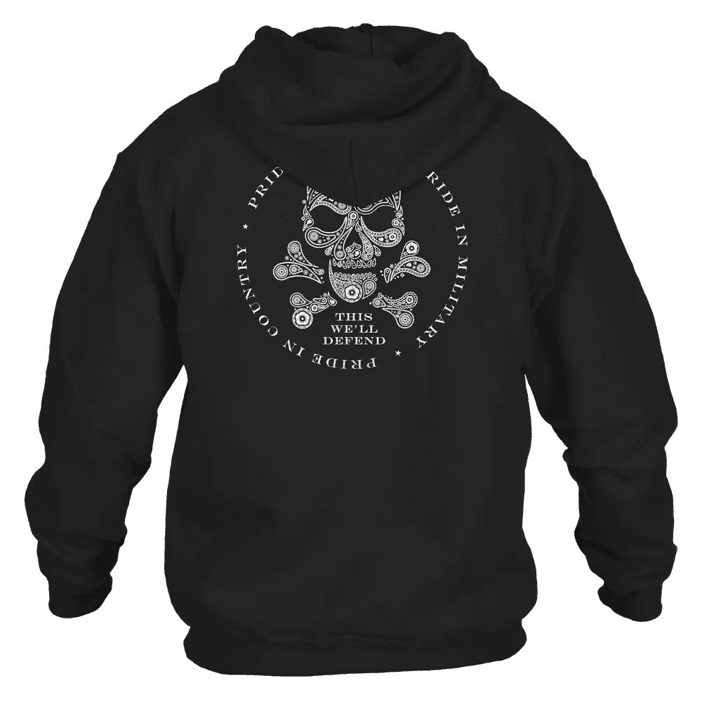 Death Paisley Hoodie - Black