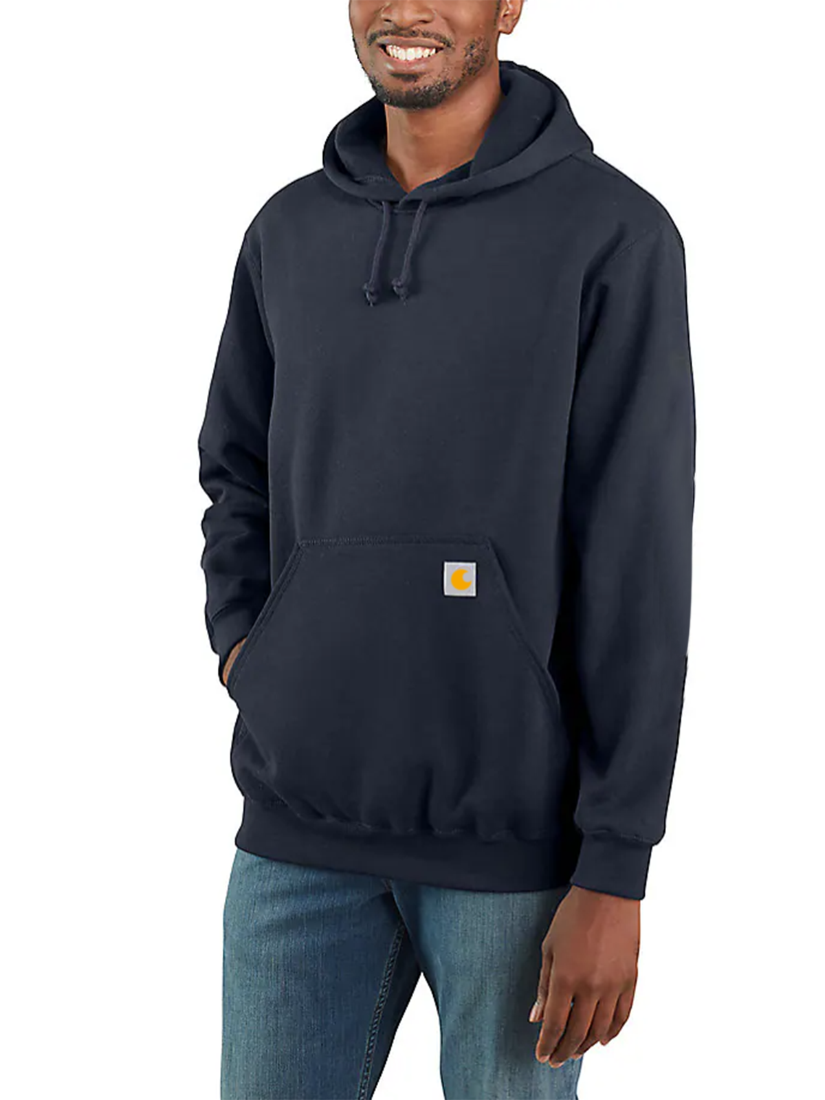 Loose Fit Midweight Logo Sleeve Graphic Hoodie