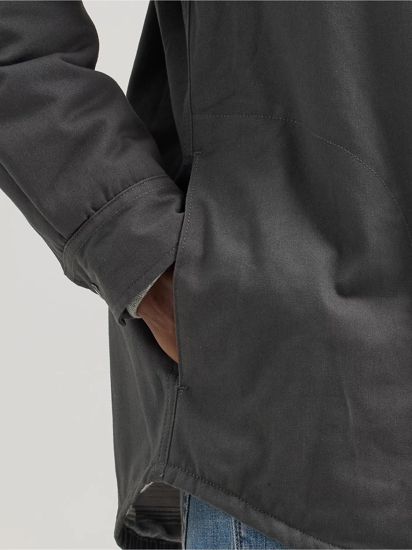 Men's Flannel Lined Twill Shirt Jacket