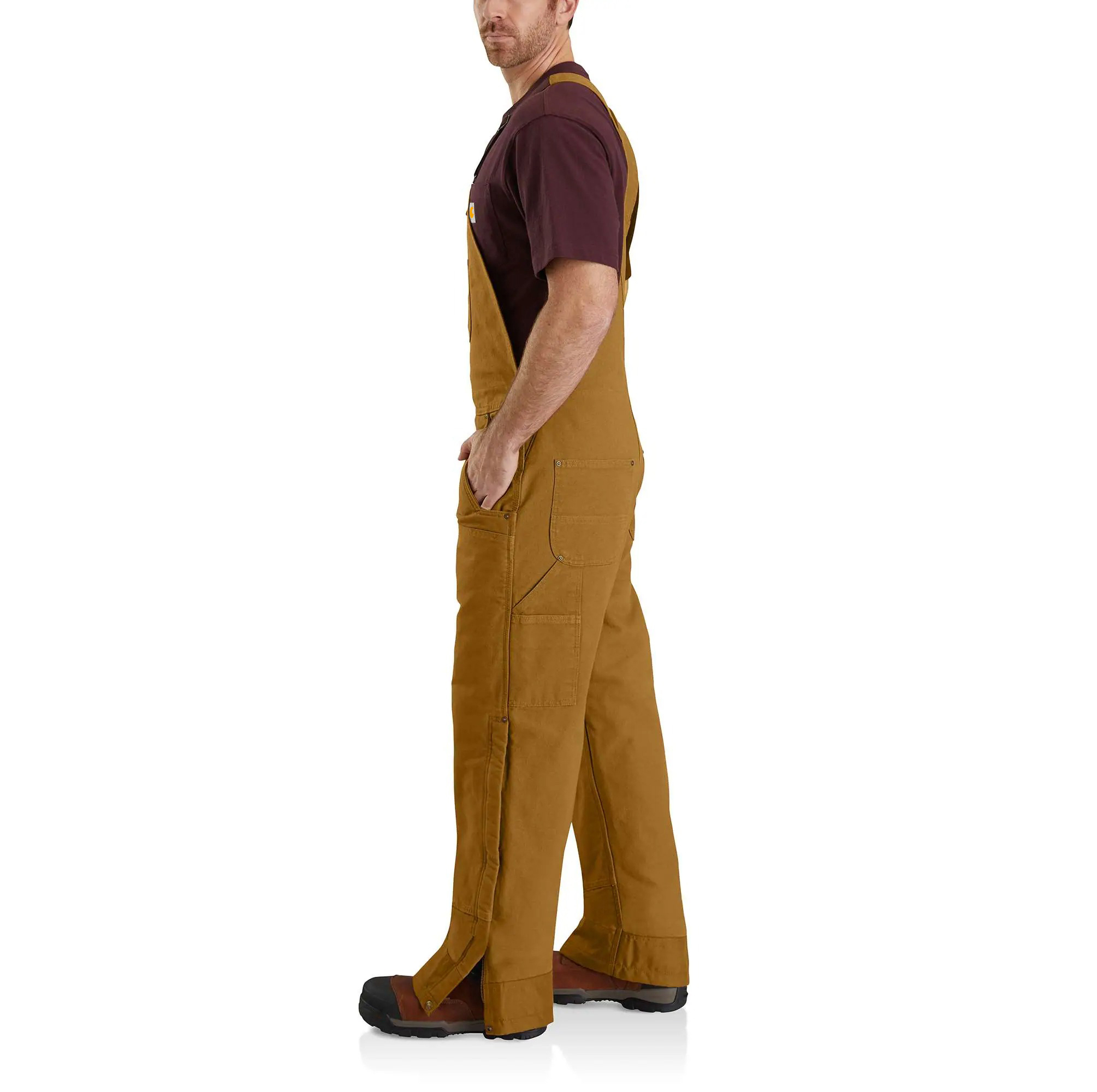 Men's Insulated Bib Overall - Loose Fit - Duck - 3 Warmest Rating
