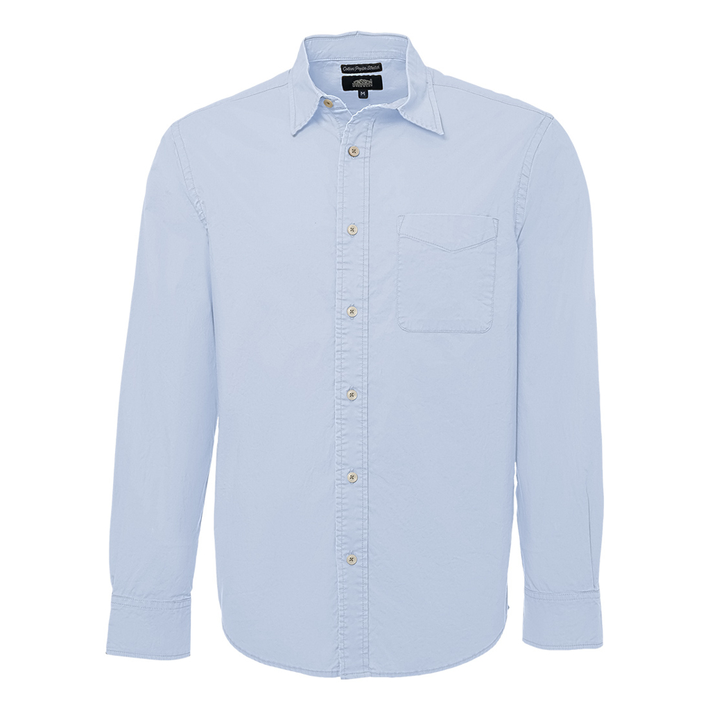 Cotton Poplin Stretch Long Sleeve Shirt