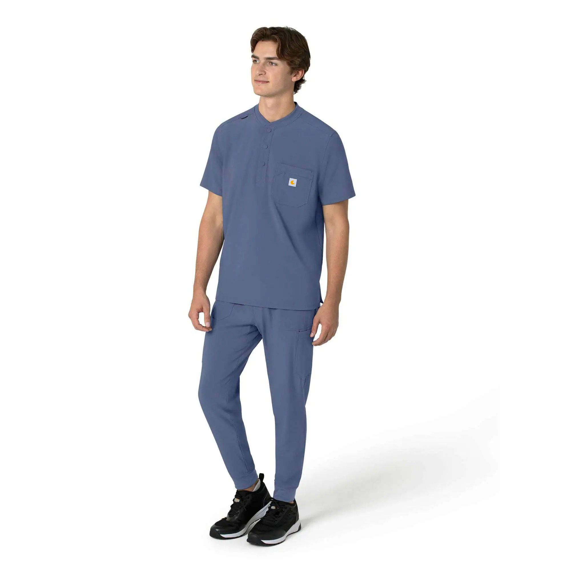 Force Cross-Flex Men's Henley Scrub Top