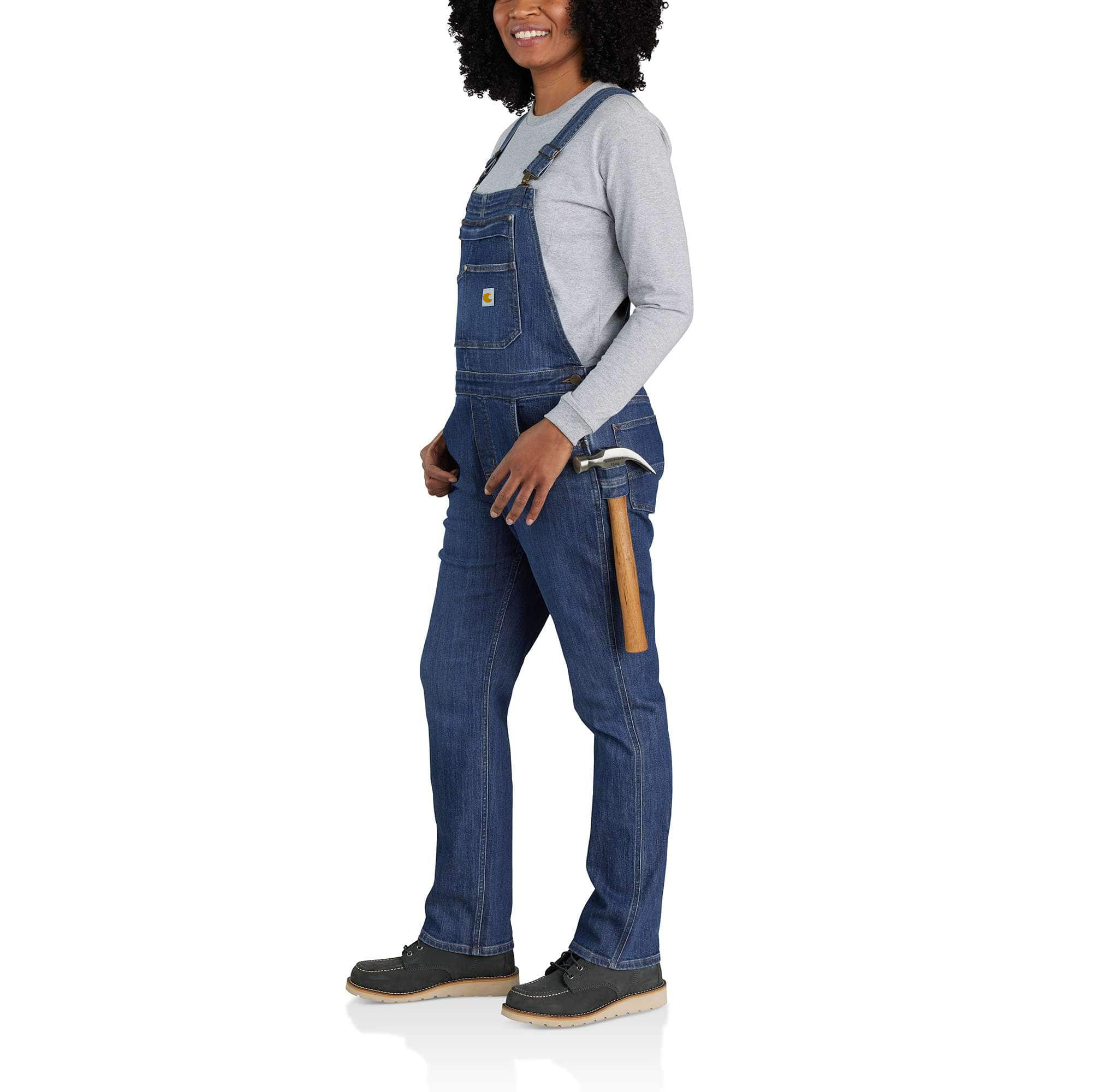 Women's Rugged Flex Relaxed Fit Denim Bib Overall