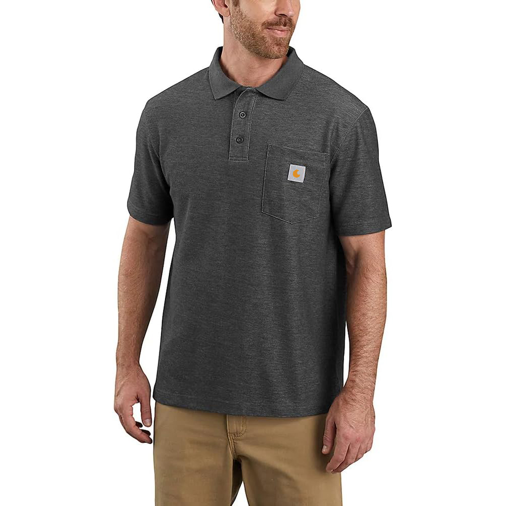 Men's Loose Fit Midweight Short-Sleeve Pocket Polo
