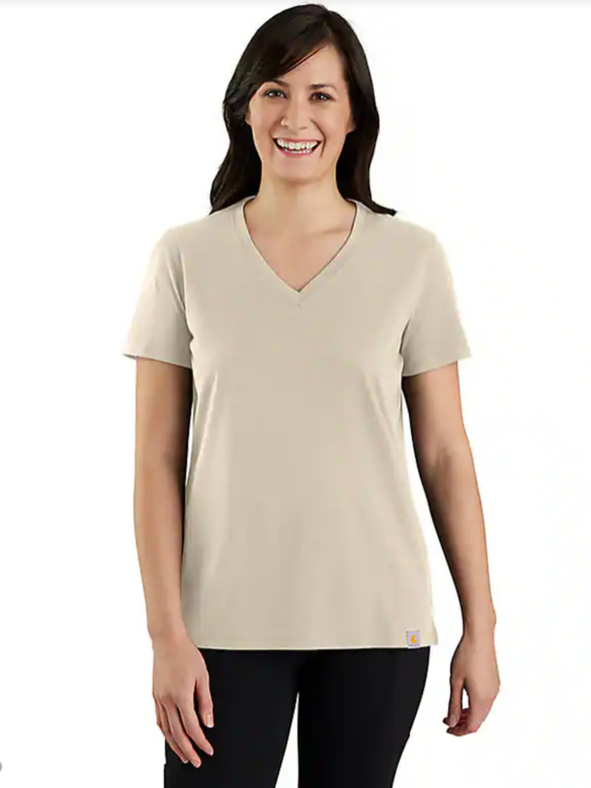 Women's Relaxed Fit Short-Sleeve V-neck T-Shirt