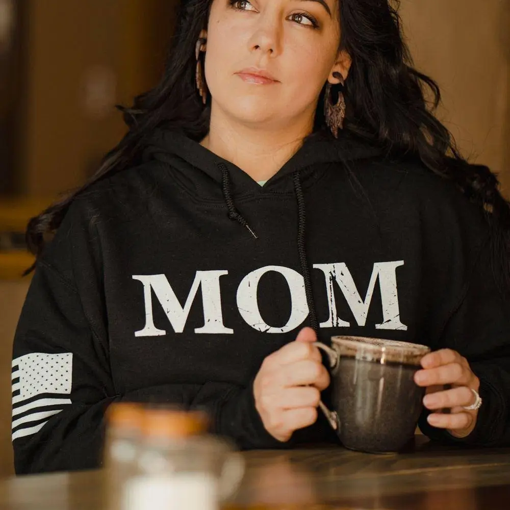 Women's Mom Defined Hoodie - Black