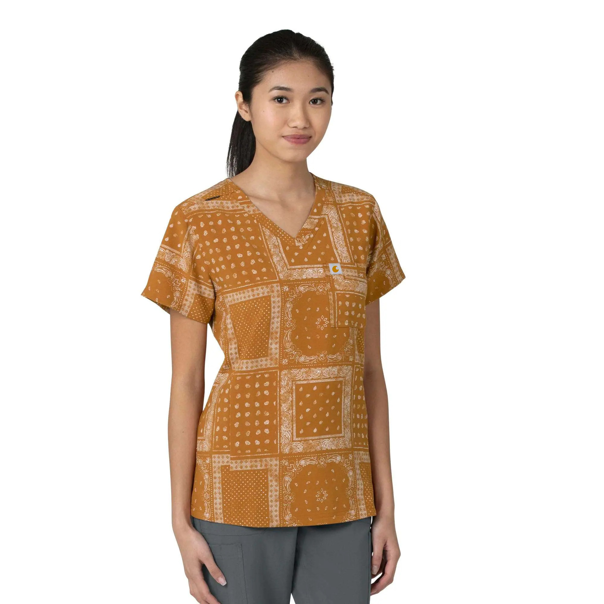 Women's Force Tuck-In Scrub Print Top
