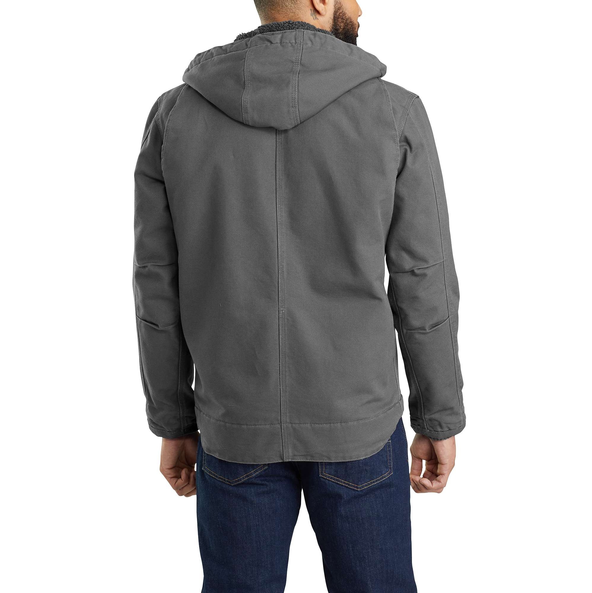 Men's Sherpa-Lined Utility Jacket - Relaxed Fit - Washed Duck