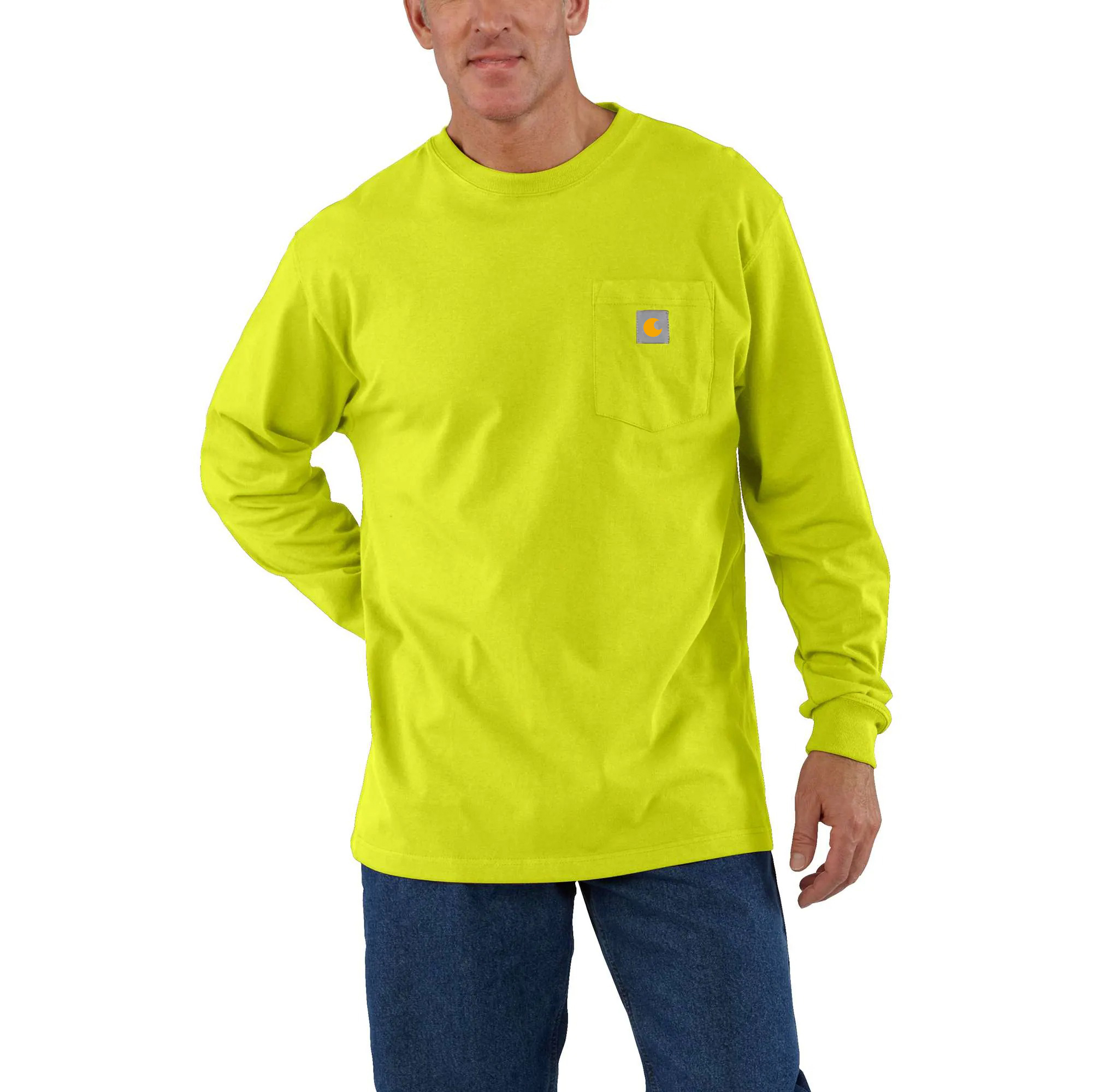 Loose Fit Heavyweight Long-Sleeve Pocket T-Shirt