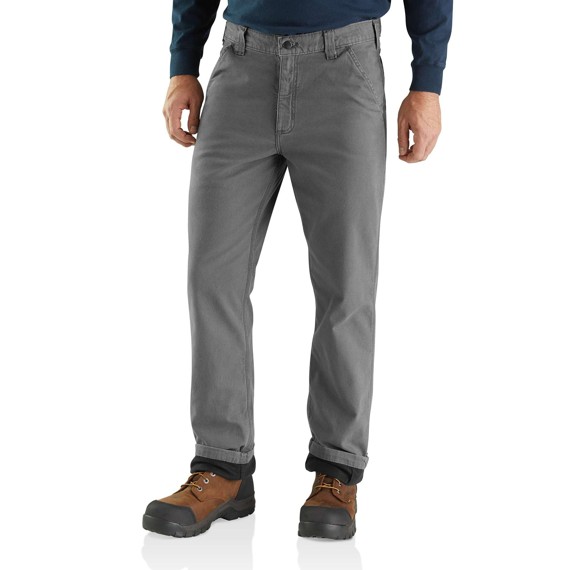 Rugged Flex Relaxed Fit Canvas Fleece-Lined Utility Work Pant
