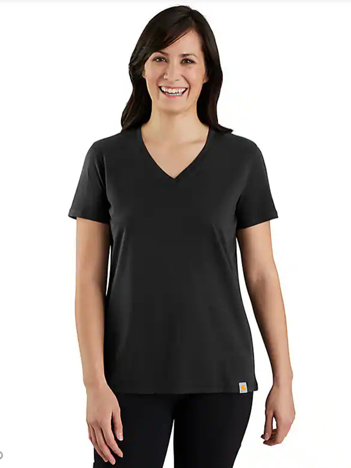Women's Relaxed Fit Short-Sleeve V-neck T-Shirt