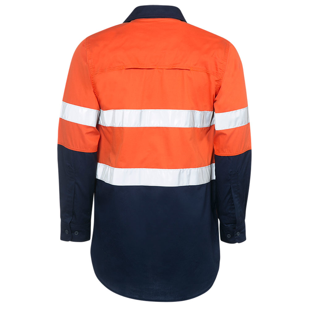 100% Cotton Vented Long Sleeve Reflective Work Shirt