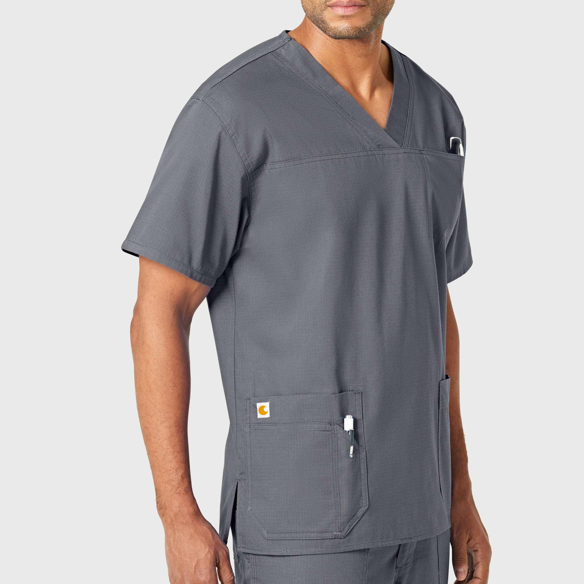 Ripstop 4-Pocket V-Neck Scrub Top