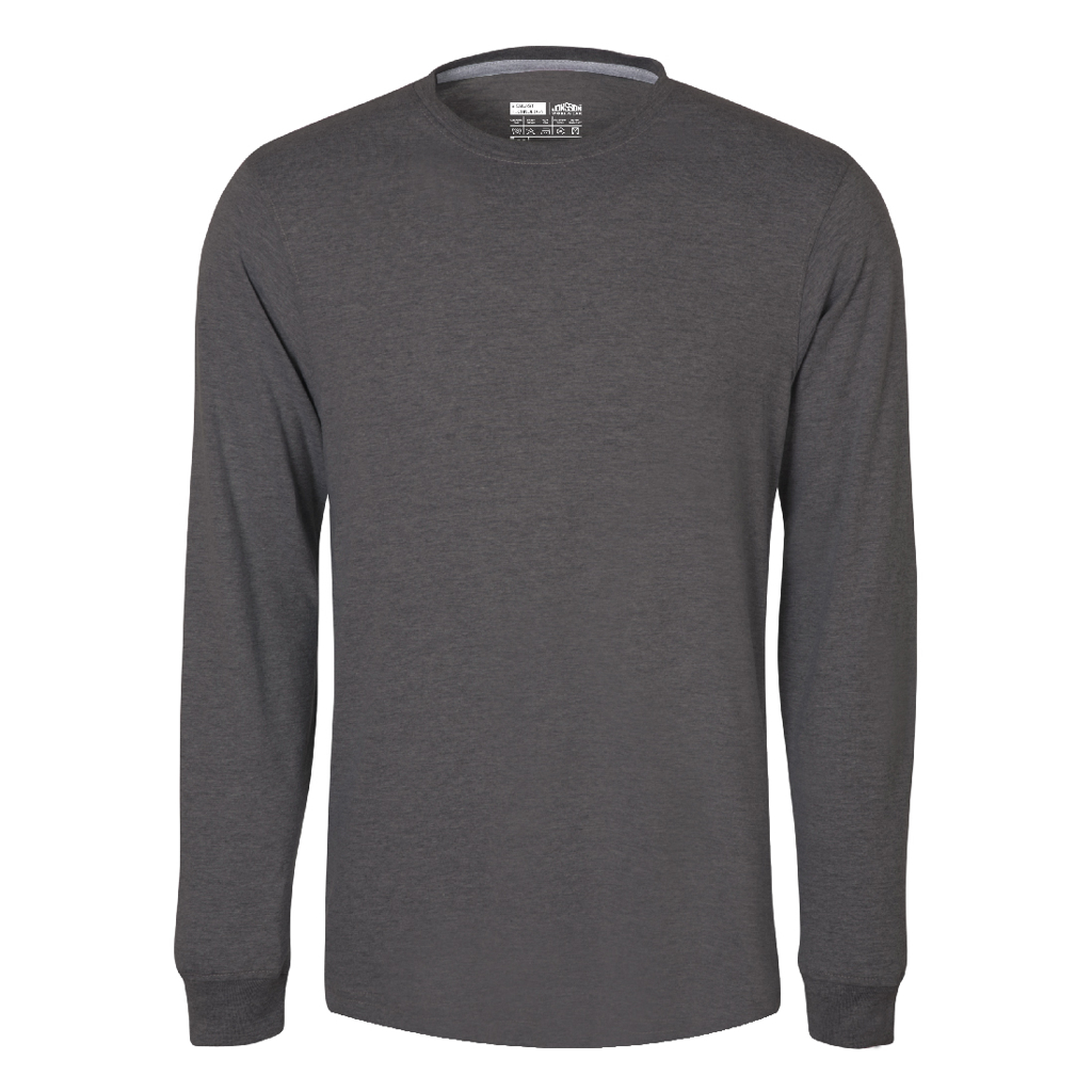 Mélange Combed Cotton Blend Long Sleeve Tee Shirt