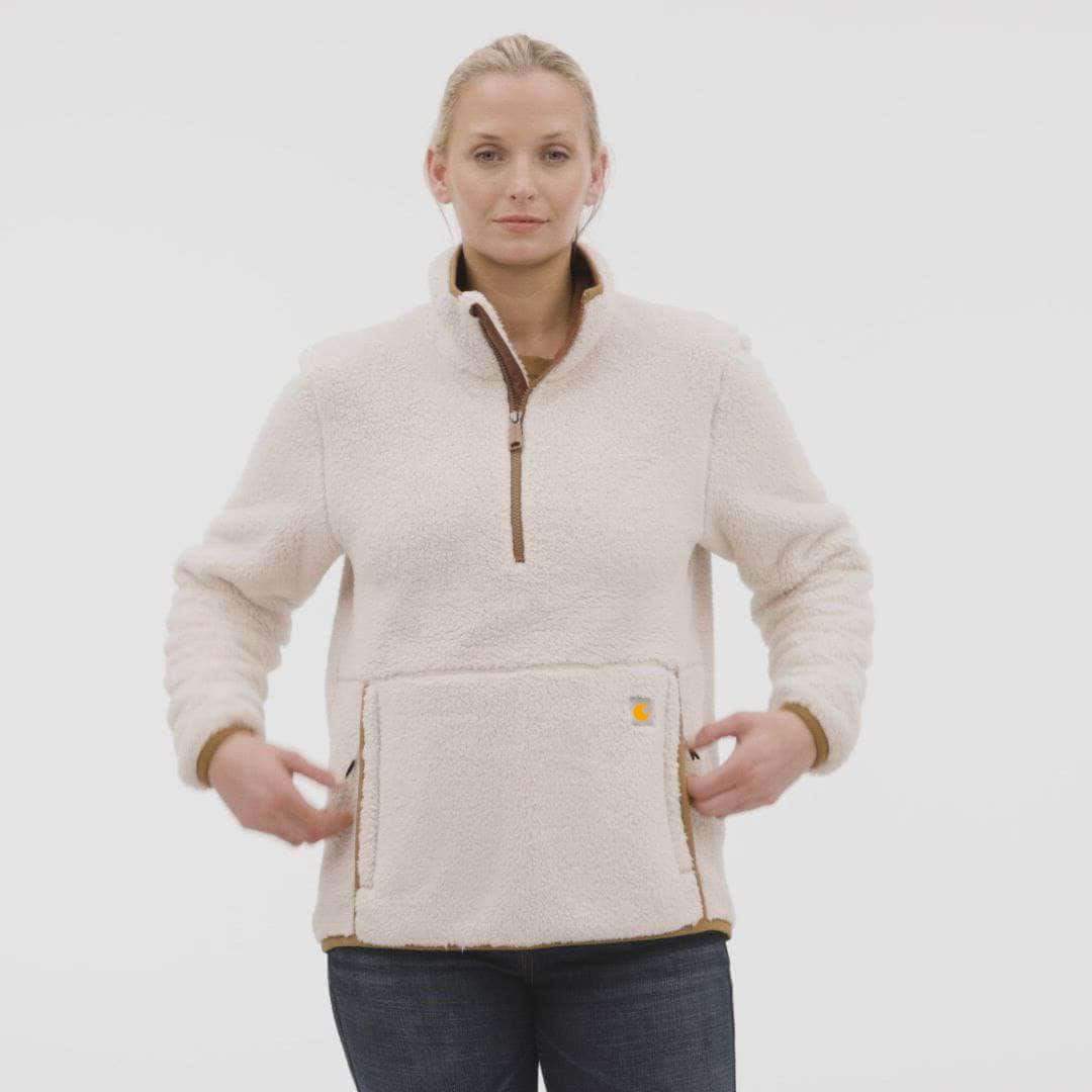 Women's Loose Fit Fleece Pullover - 3 Warmest Rating