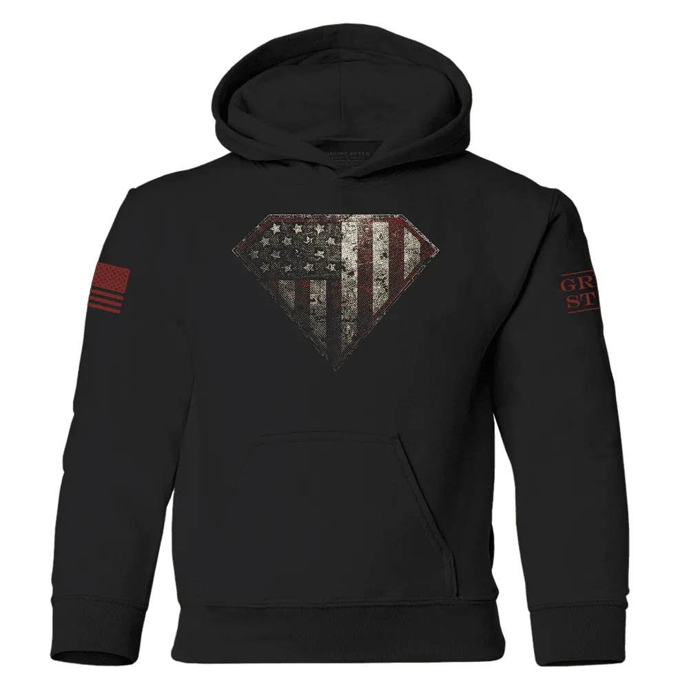 Youth Super Patriot Hoodie - Black