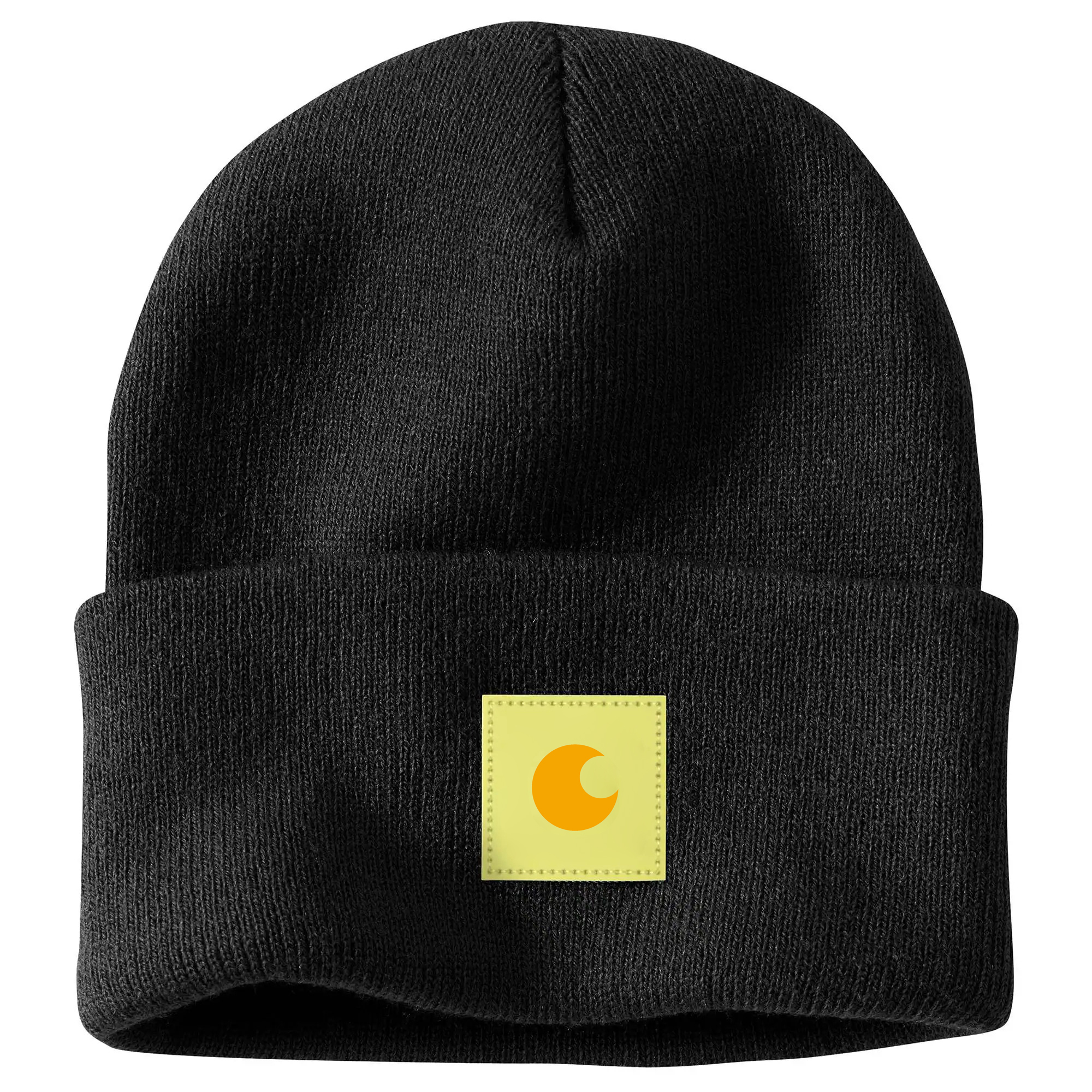 Knit Rubber Patch Beanie
