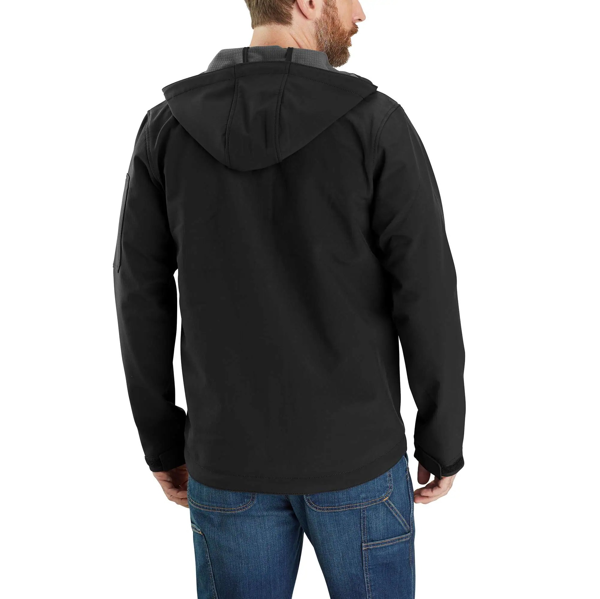 Rain Defender Relaxed Fit Midweight Softshell Hooded Jacket - 1 Warm Rating