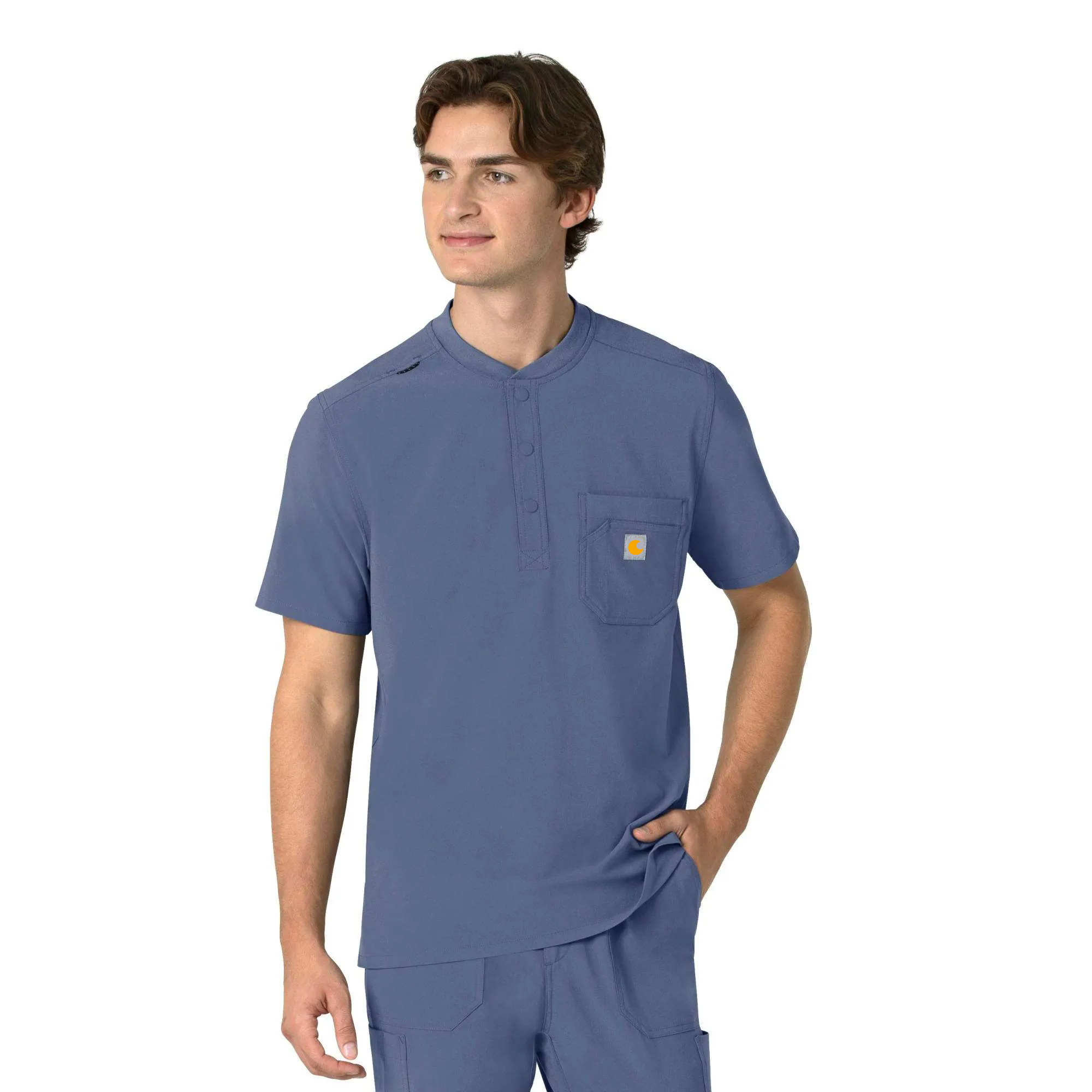 Force Cross-Flex Men's Henley Scrub Top