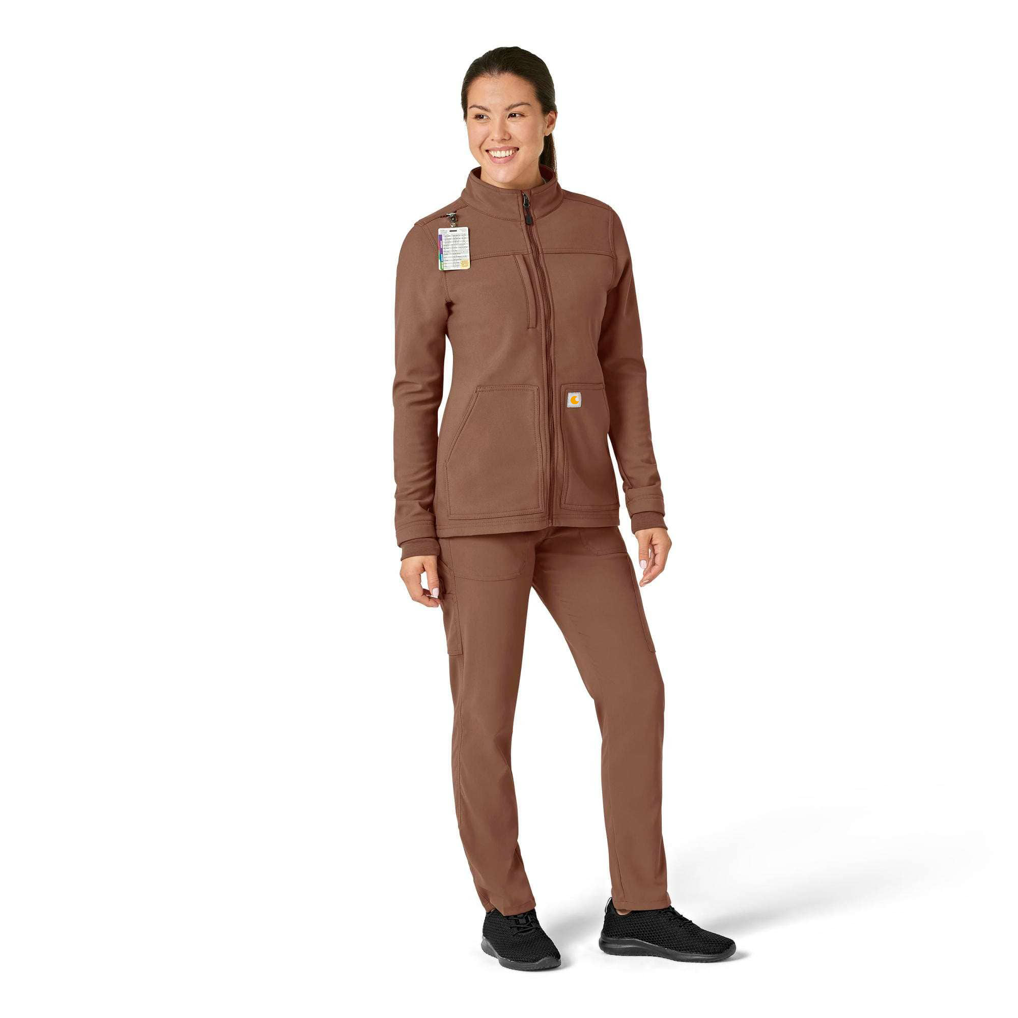 Women's Rugged Flex Peak Bonded Fleece Scrub Jacket