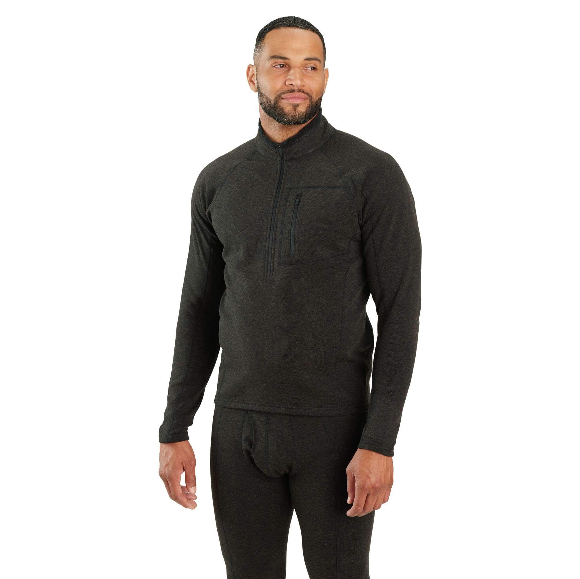 Force Heavyweight Synthetic Wool-Blend Fleece Base Layer Quarter-Zip Top