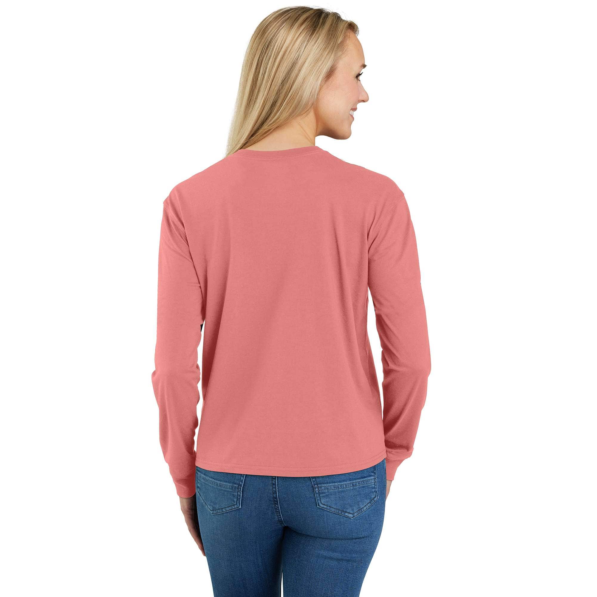 Women's TENCEL Fiber Series Loose Fit Long-Sleeve Crewneck Pocket T-Shirt