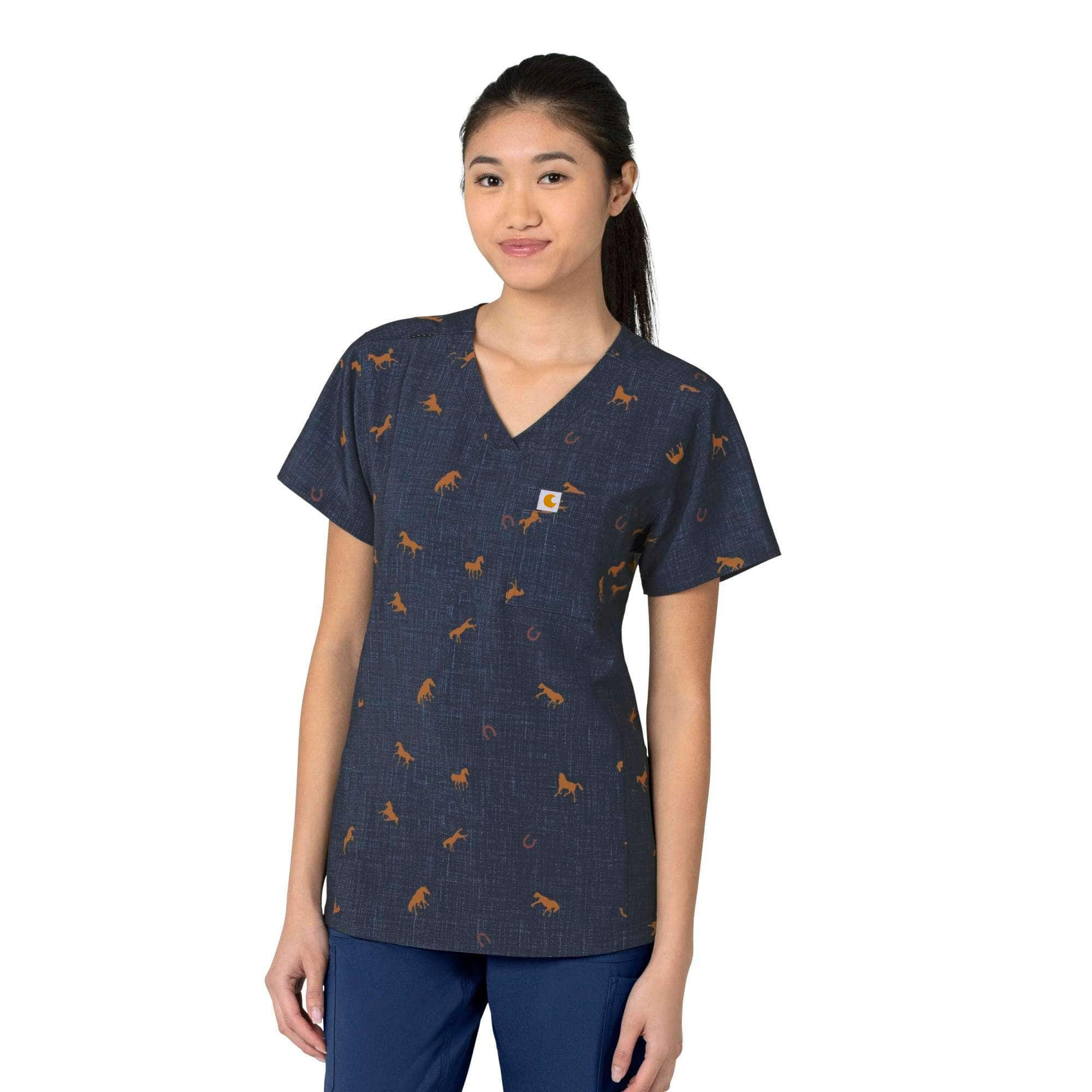 Women's Force Tuck-In Scrub Print Top