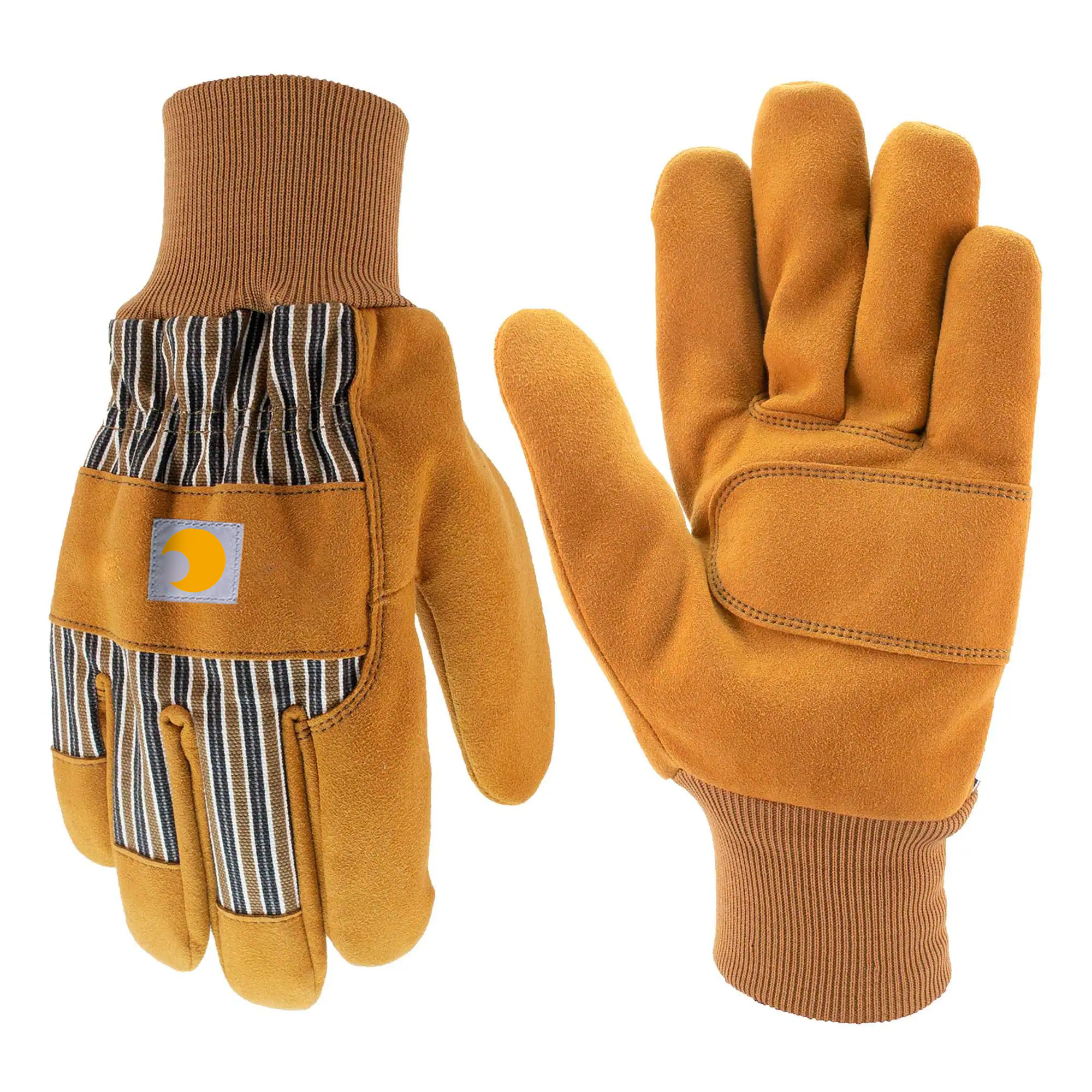 Insulated Synthetic Suede Knit Cuff Work Glove