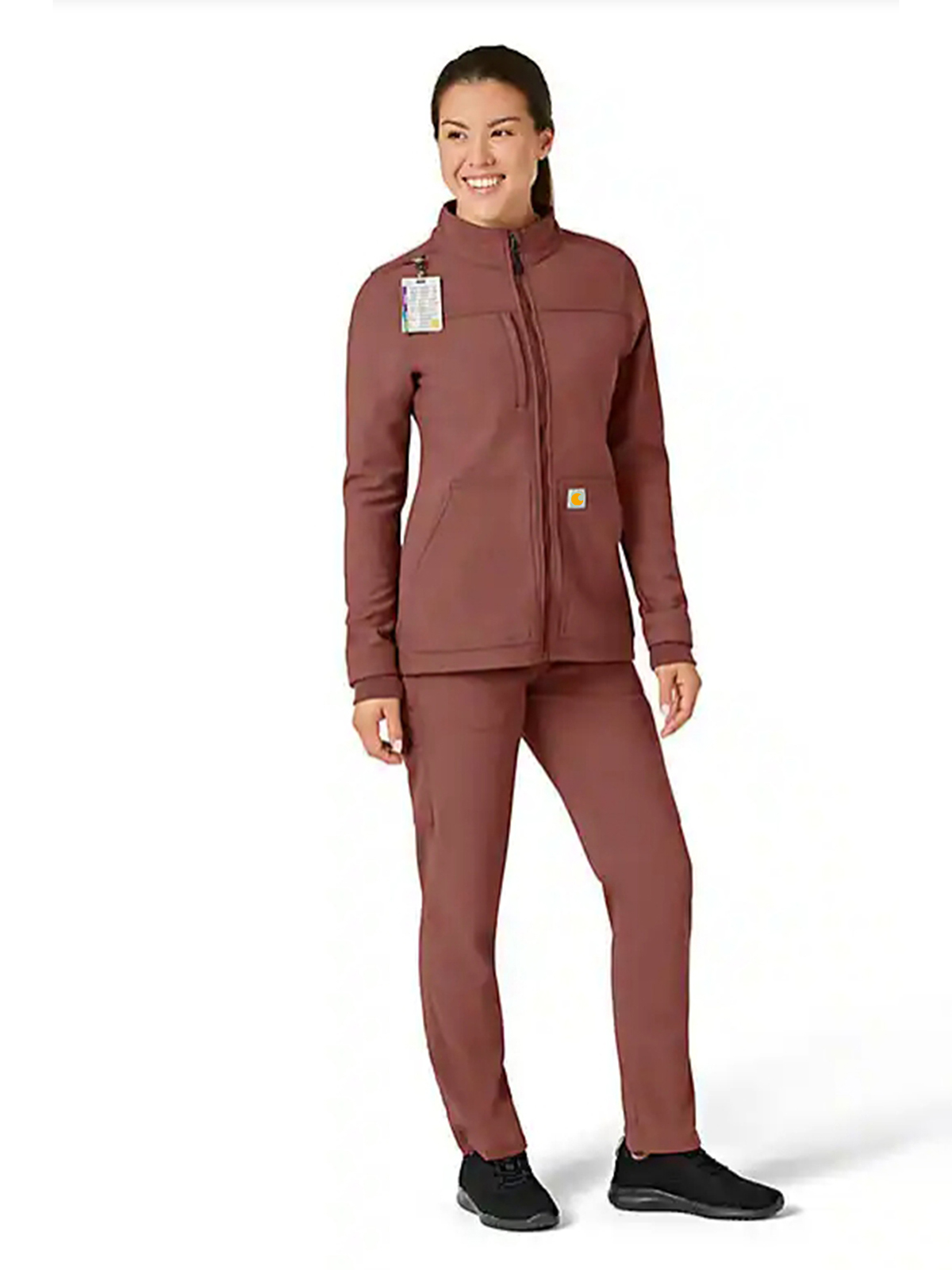 Women's Rugged Flex Peak Bonded Fleece Scrub Jacket