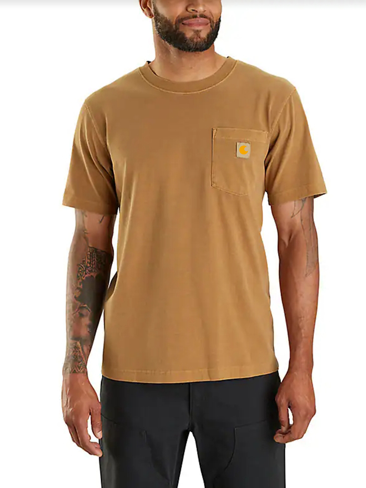 Re-Engineered Relaxed Fit Lightweight Short-Sleeve Garment Dyed Pocket T-Shirt