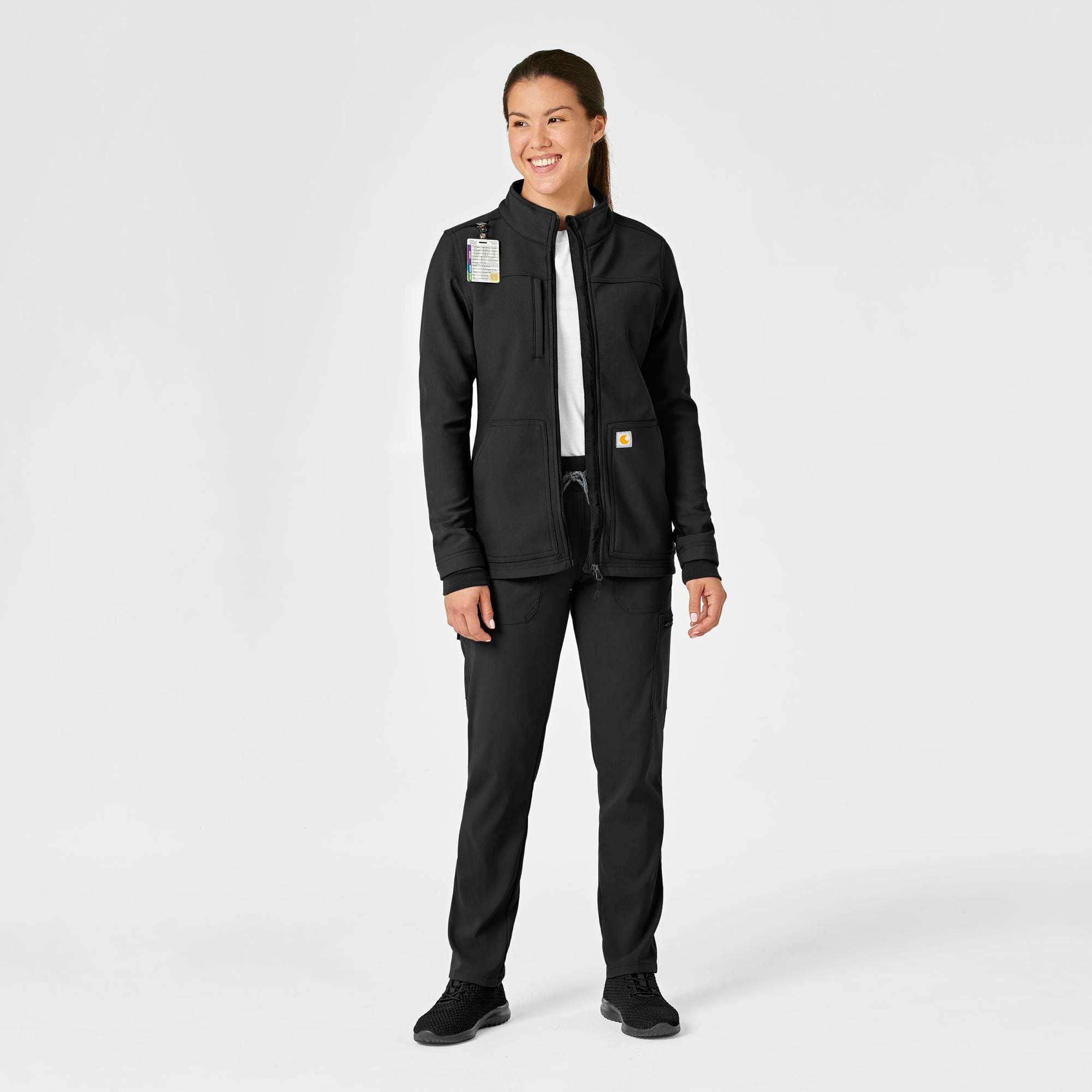 Women's Rugged Flex Peak Bonded Fleece Scrub Jacket