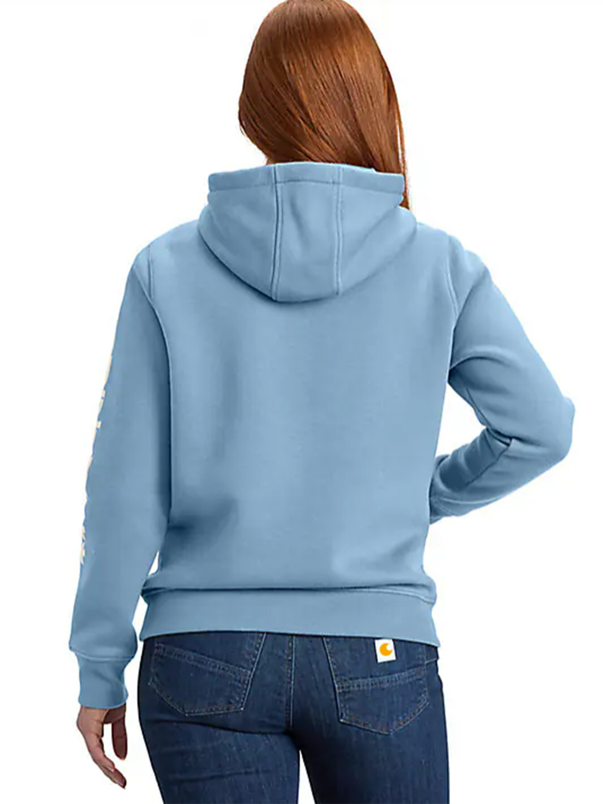 Women's Relaxed Fit Midweight Logo Sleeve Graphic Hoodie