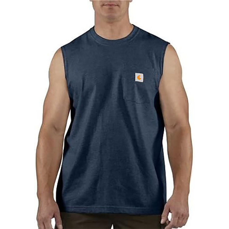 Men's Relaxed Fit Heavyweight Sleeveless Pocket T-Shirt