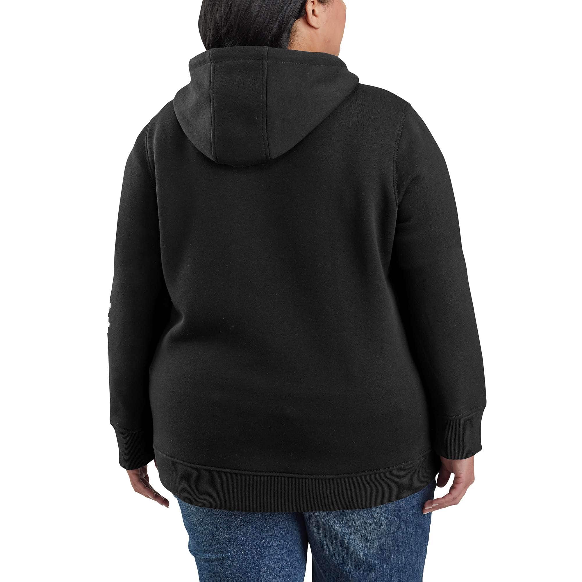 Women's Relaxed Fit Midweight Logo Sleeve Graphic Hoodie