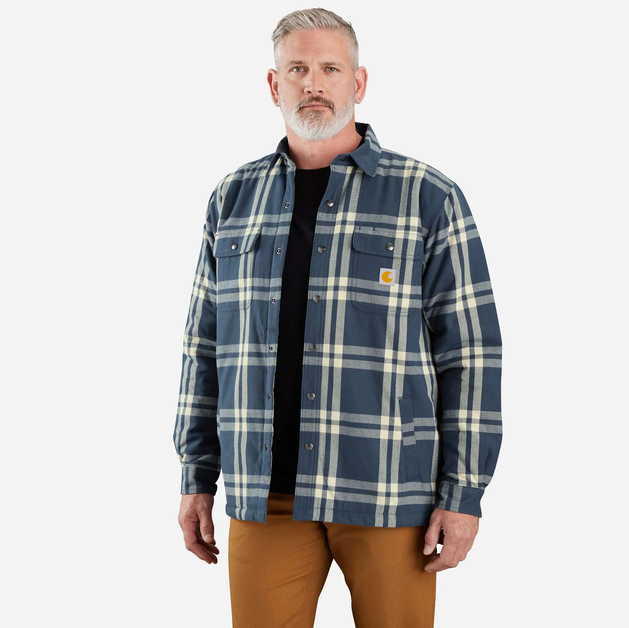 Relaxed Fit Flannel Sherpa-Lined Shirt Jac