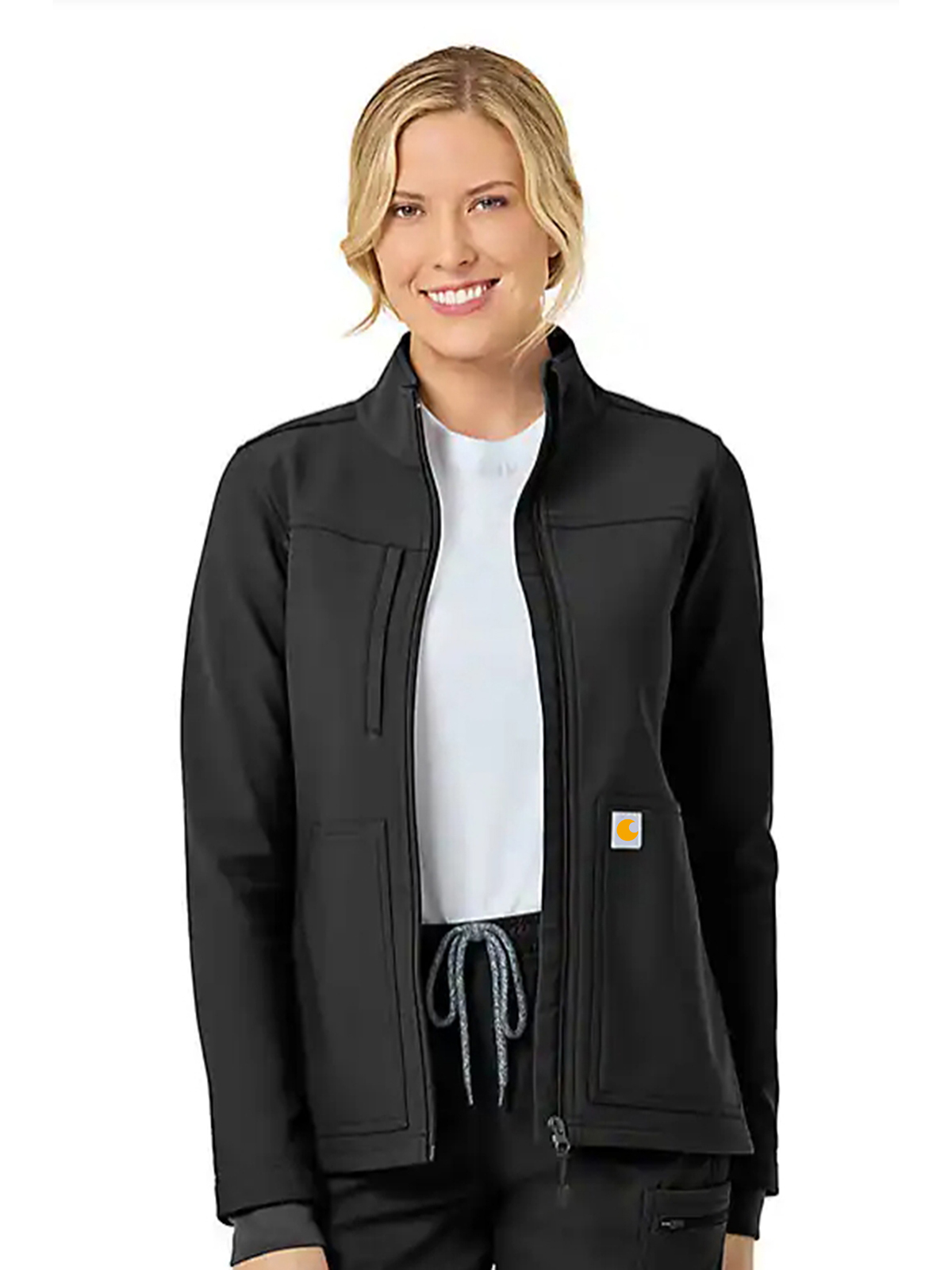 Women's Rugged Flex Peak Bonded Fleece Scrub Jacket