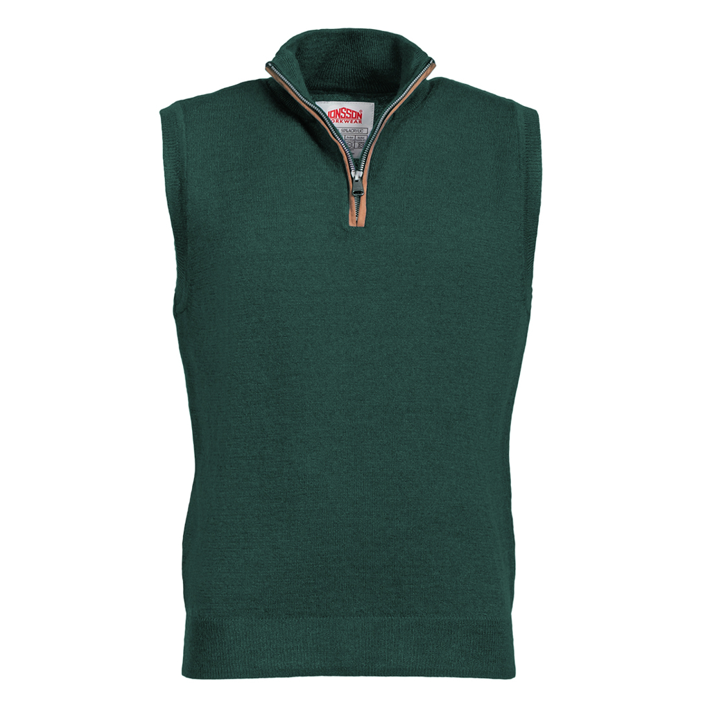 ¼ Zip Fine Gauge Sleeveless Jersey