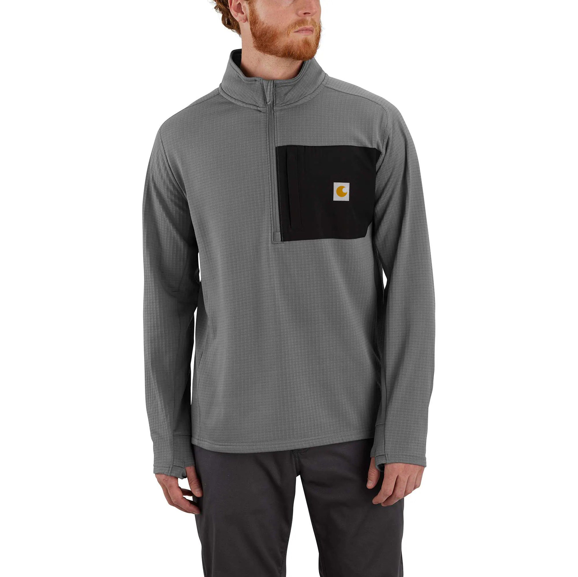 Force Relaxed Fit Mock Neck Half-Zip Shirt
