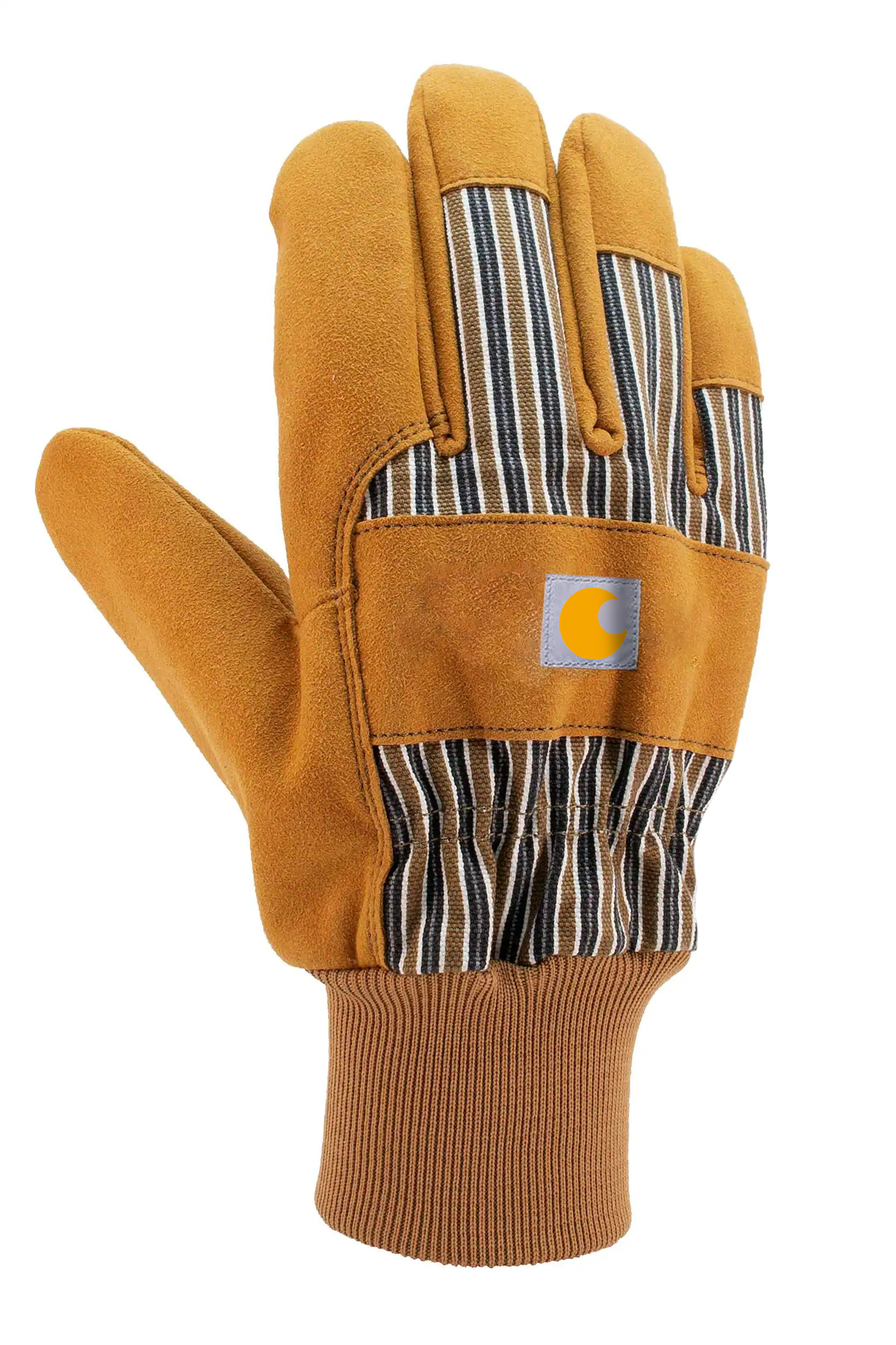 Insulated Synthetic Suede Knit Cuff Work Glove