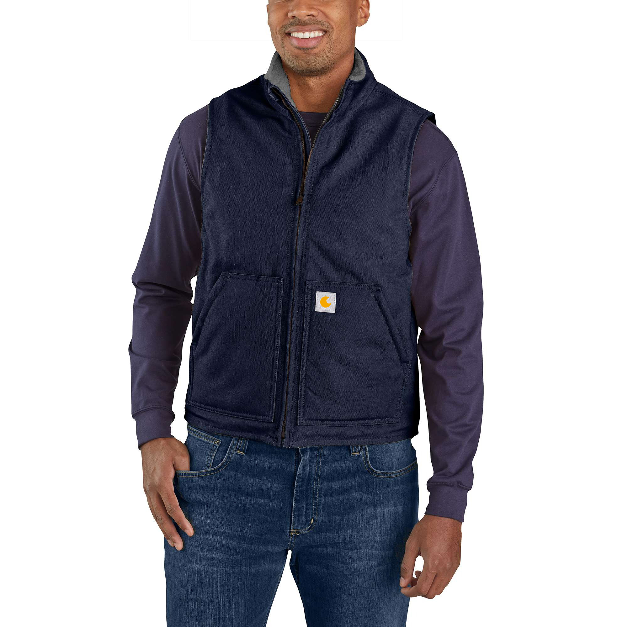 Flame-Resistant Duck Sherpa Lined Vest