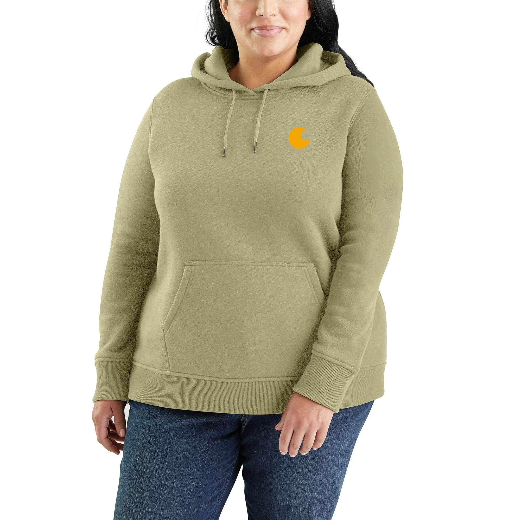 Women's Relaxed Fit Midweight Logo Sleeve Graphic Hoodie