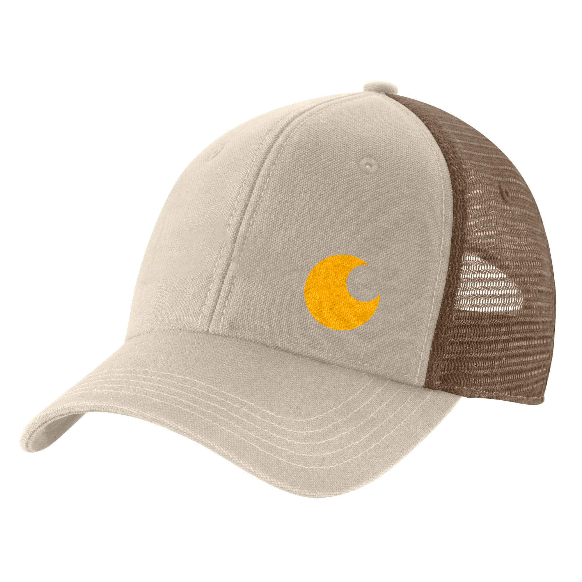 Canvas Mesh-Back Logo Graphic Cap