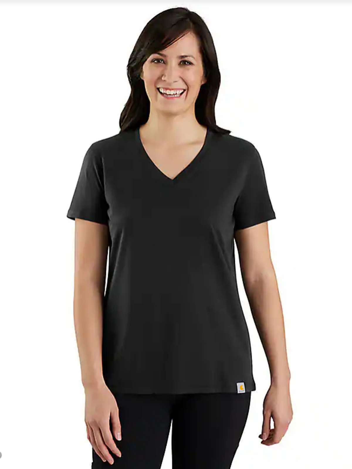 Women's Relaxed Fit Short-Sleeve V-neck T-Shirt