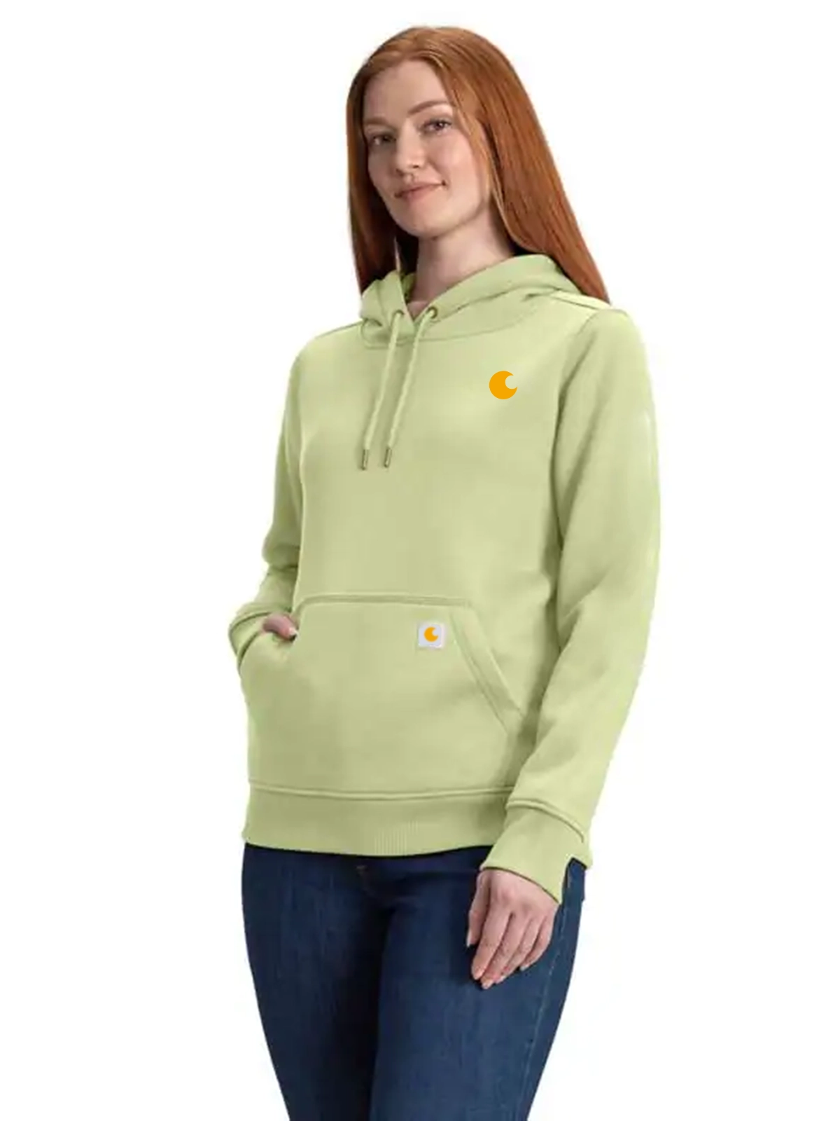 Women's Relaxed Fit Midweight Logo Sleeve Graphic Hoodie