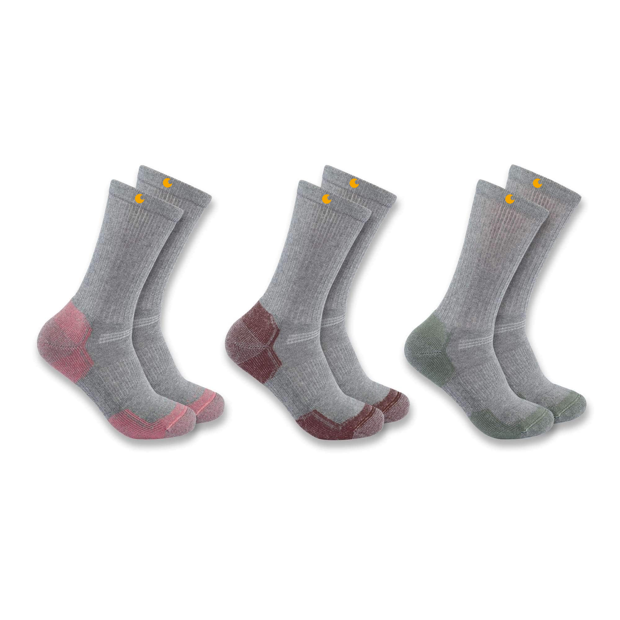 Women's Midweight Cotton Blend Crew Sock 3 Pack