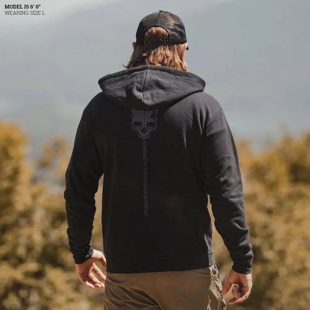 Strength Through Suffering Full-Zip Hoodie - Black