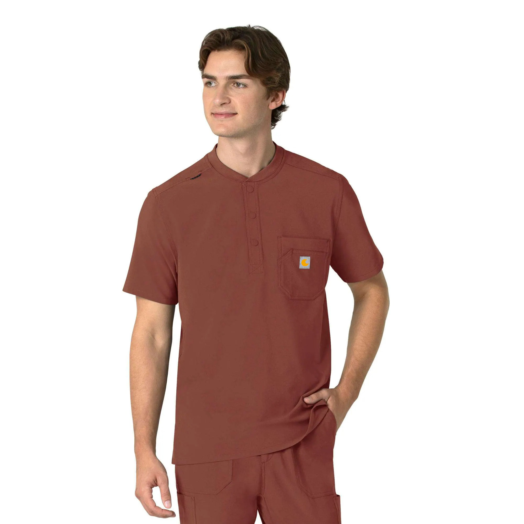 Force Cross-Flex Men's Henley Scrub Top