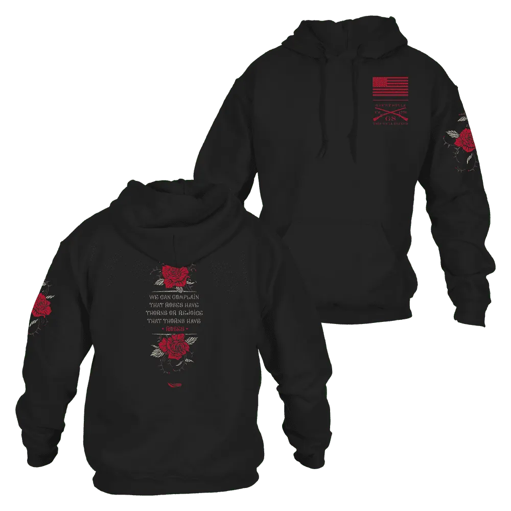 Women's Roses Have Thorns Hoodie - Black
