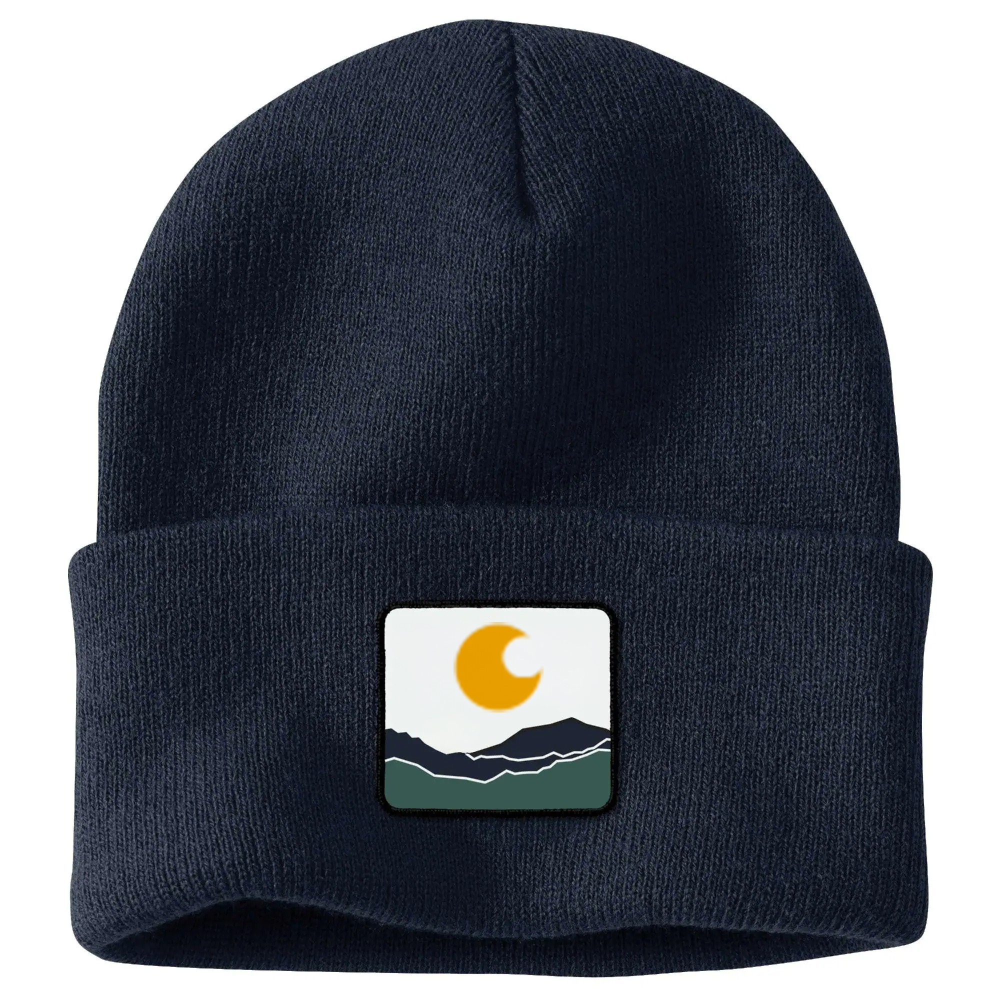 Knit Cuffed Smoky Mountain National Park Patch Beanie