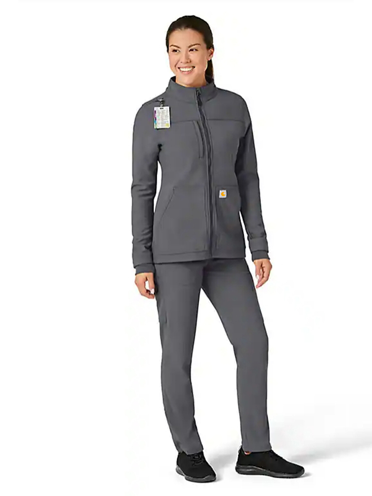 Women's Rugged Flex Peak Bonded Fleece Scrub Jacket
